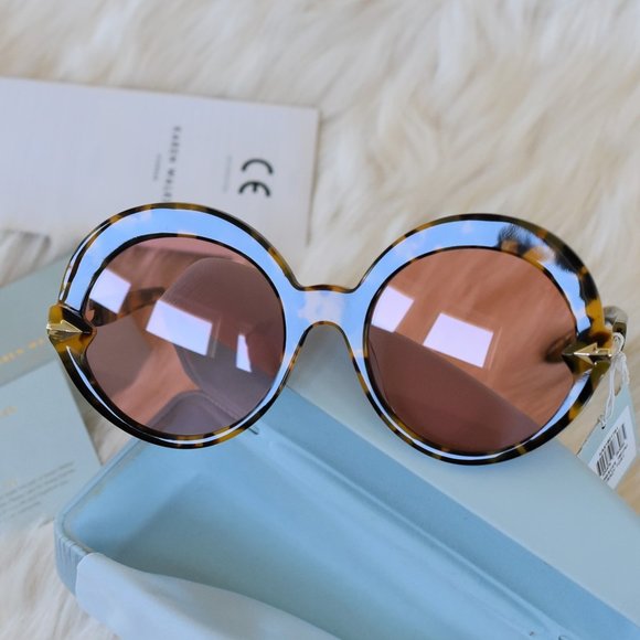 KAREN WALKER ROMANCER TORTOISE SUNGLASSES - Picture 8 of 15